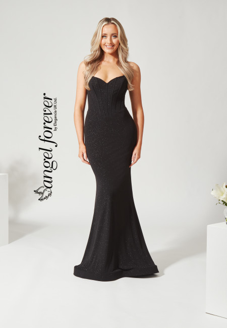Angel Forever Black Fitted Prom / Evening Dress